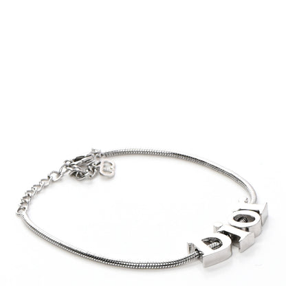 Christian Dior Metal Logo Bracelet Silver 1 of 4