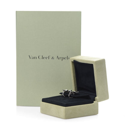 Van Cleef & Arpels 18K White Gold Diamond Small Frivole Earrings 5 of 5