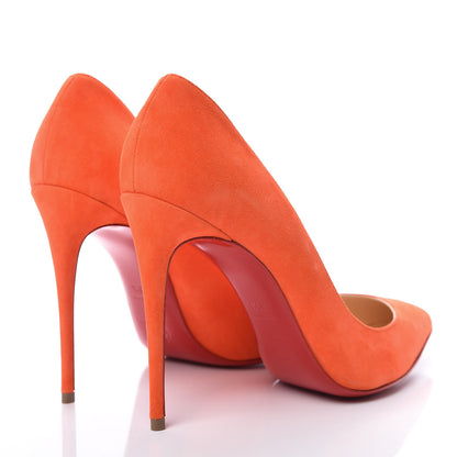 Christian Louboutin Suede Pigalle Follies 100 Pumps 39.5 Magma 4 of 8