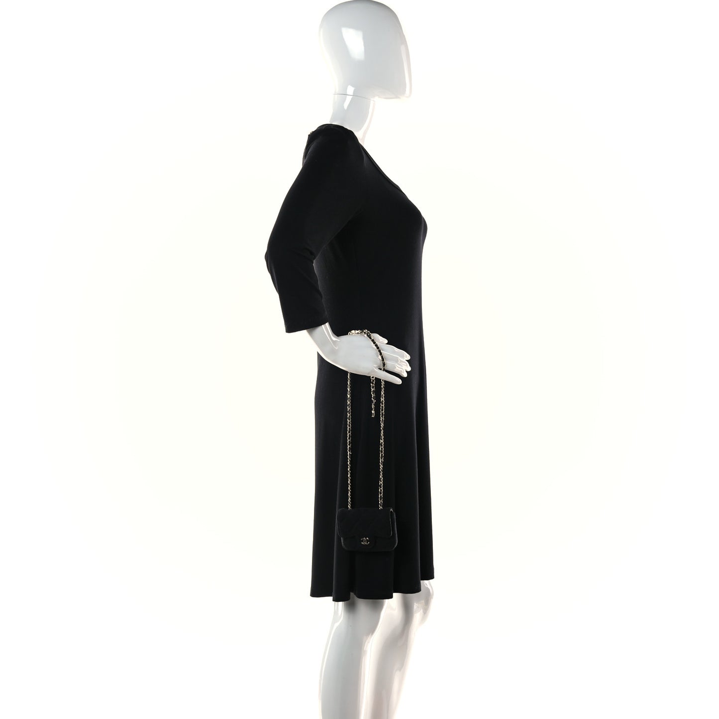 Jersey Quilted Belt Bag Black