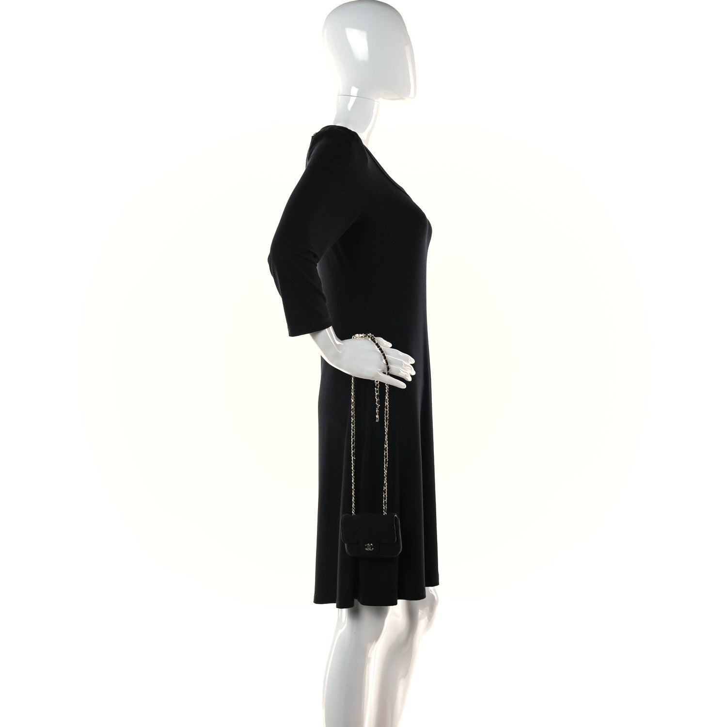 Chanel Jersey Quilted Belt Bag Black 2 of 11