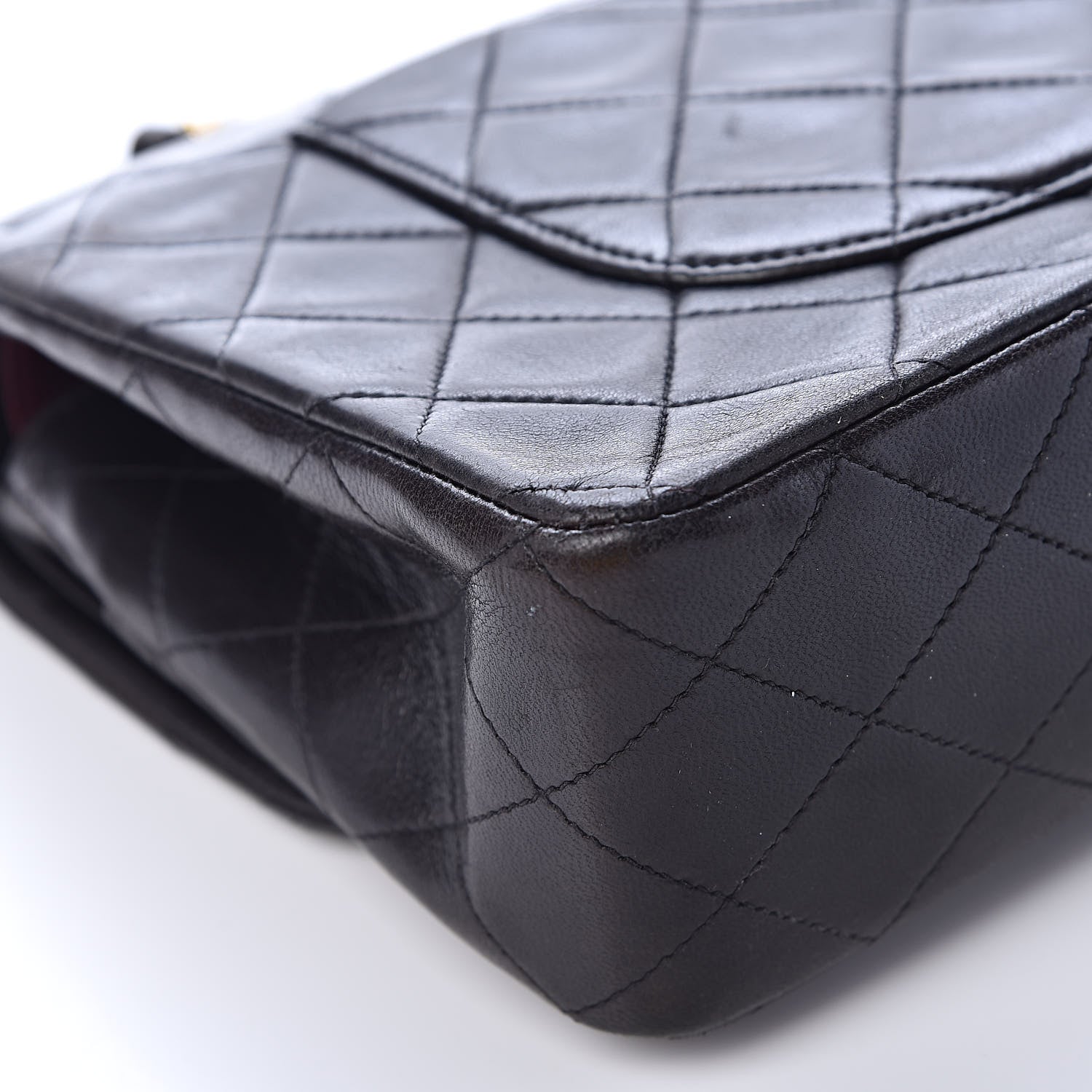 Chanel Lambskin Quilted Medium Double Flap Black 13 of 18