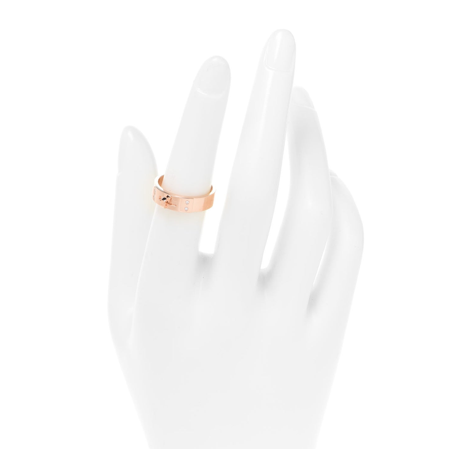 18K Rose Gold Diamond PM Kelly Ring 53 6.25