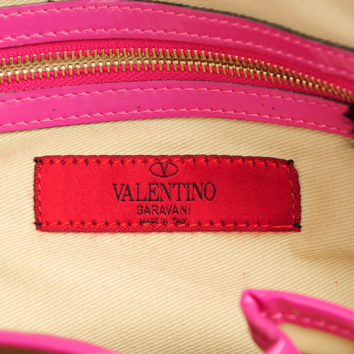 Patent Lacca Bow Dome Tote Pop Fuxia
