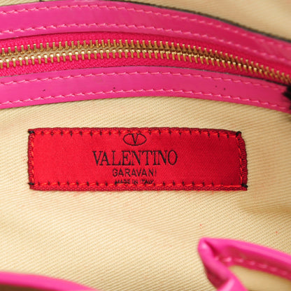 Valentino Garavani Patent Lacca Bow Dome Tote Pop Fuxia 6 of 8