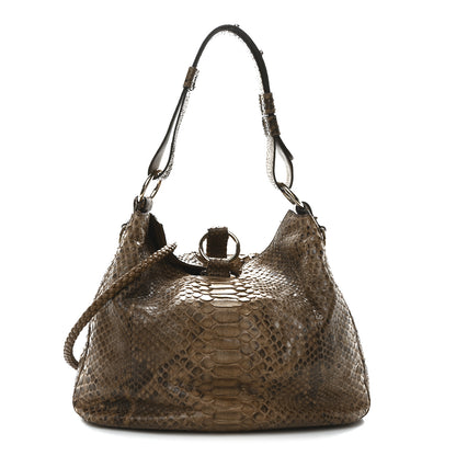Gucci Snakeskin Medium G Wave Shoulder Bag Caramel 1 of 10