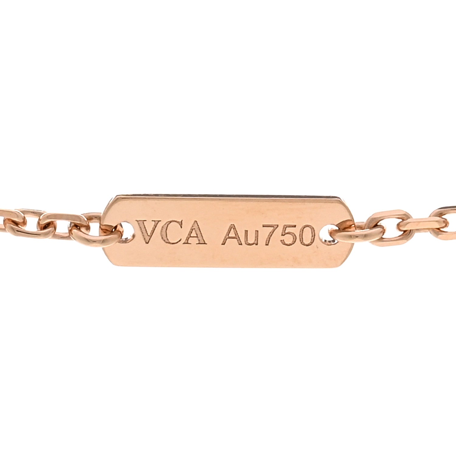 Van Cleef & Arpels VAN CLEEF & ARPELS 18K Rose Gold Trace Chain Necklace 4 of 5