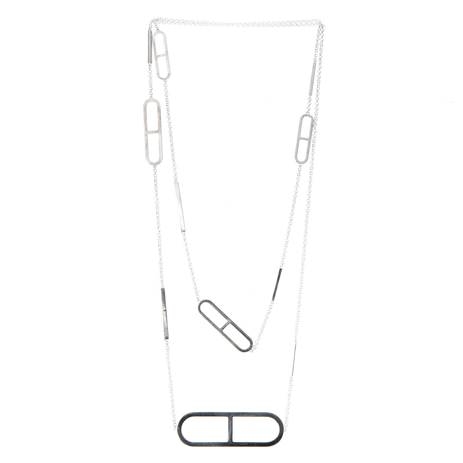 Hermes Sterling Silver Ever Chaine d'Ancre Long Necklace 3 of 6