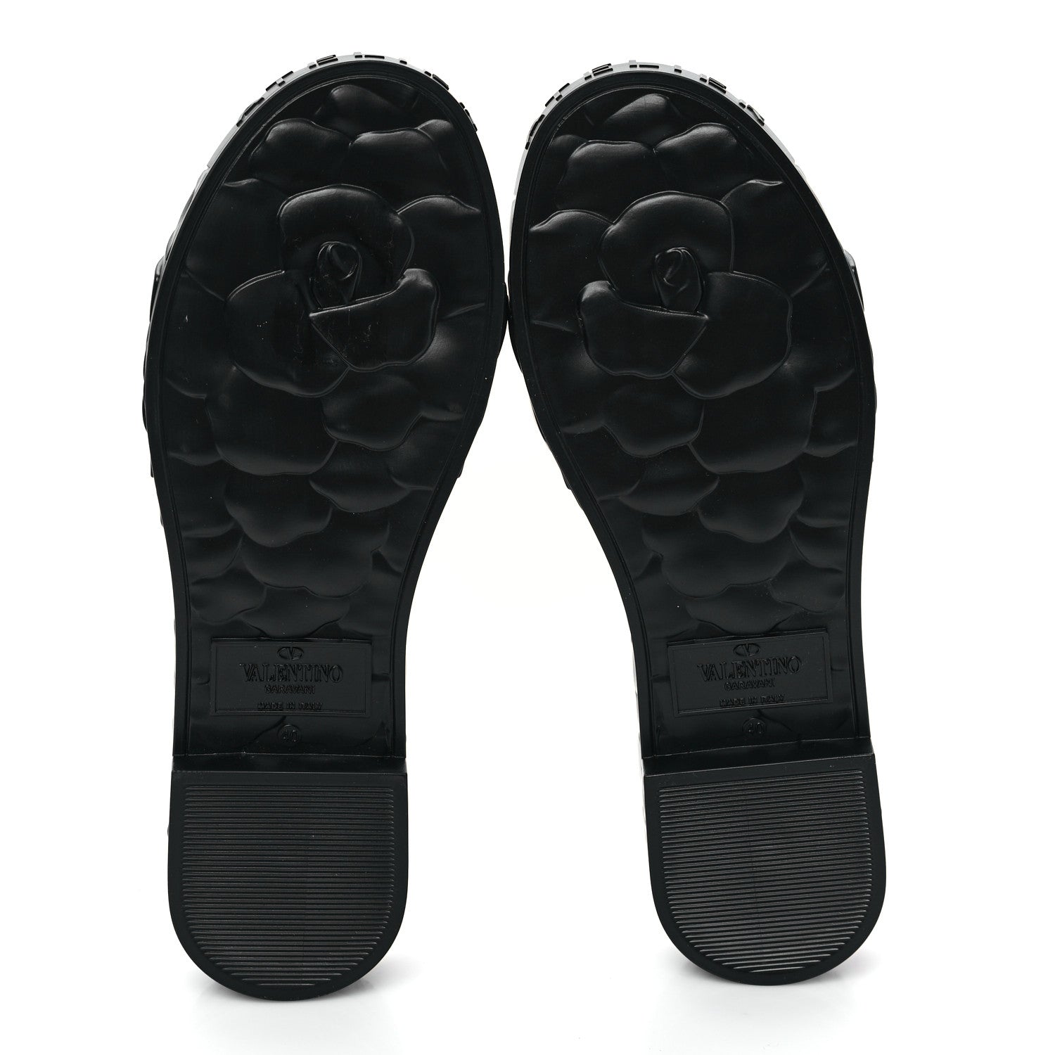 Valentino Garavani Rubber Atelier 03 Rose Edition 25/40mm Platform Slide Sandals 40 Black 6 of 7