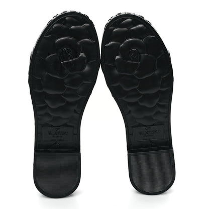Valentino Garavani Rubber Atelier 03 Rose Edition 25/40mm Platform Slide Sandals 40 Black 6 of 7