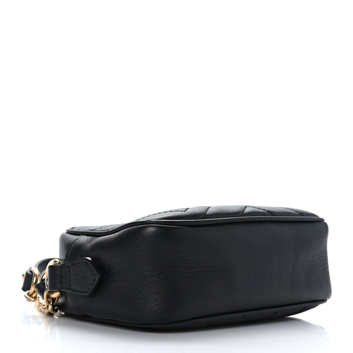 Calfskin Matelasse Mini GG Marmont Chain Shoulder Bag Black