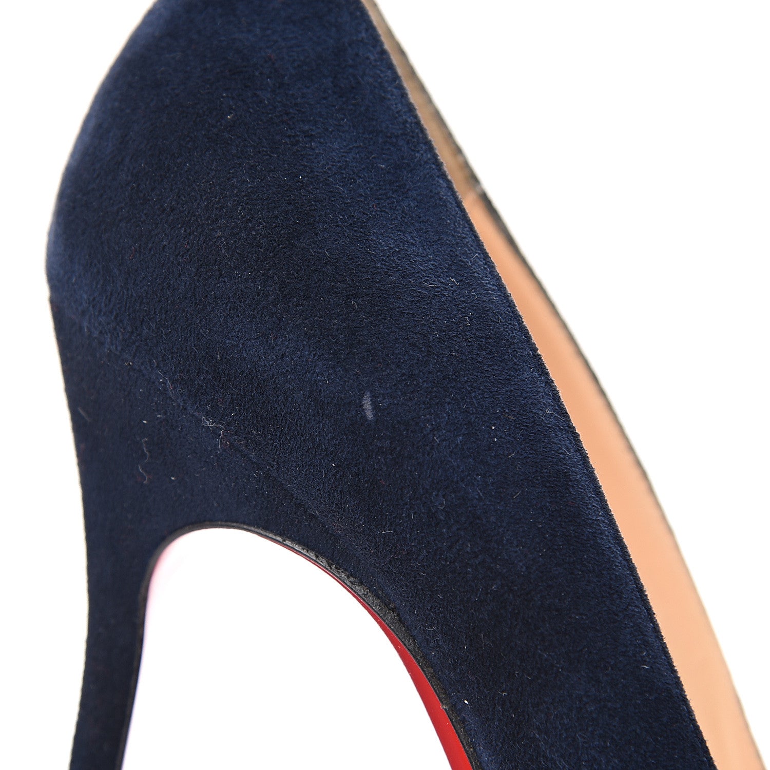 Christian Louboutin Veau Velours Corneille 100 Pumps 37 Navy 8 of 10