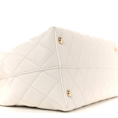 Chanel Caviar Quilted Small Shopping Tote White 9 of 13