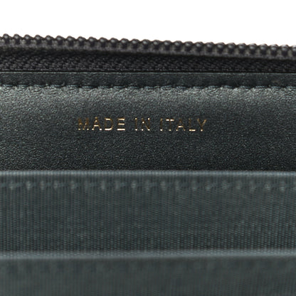 Chanel Metallic Calfskin Quilted Small Boy Zip Around Wallet Charcoal 6 of 11