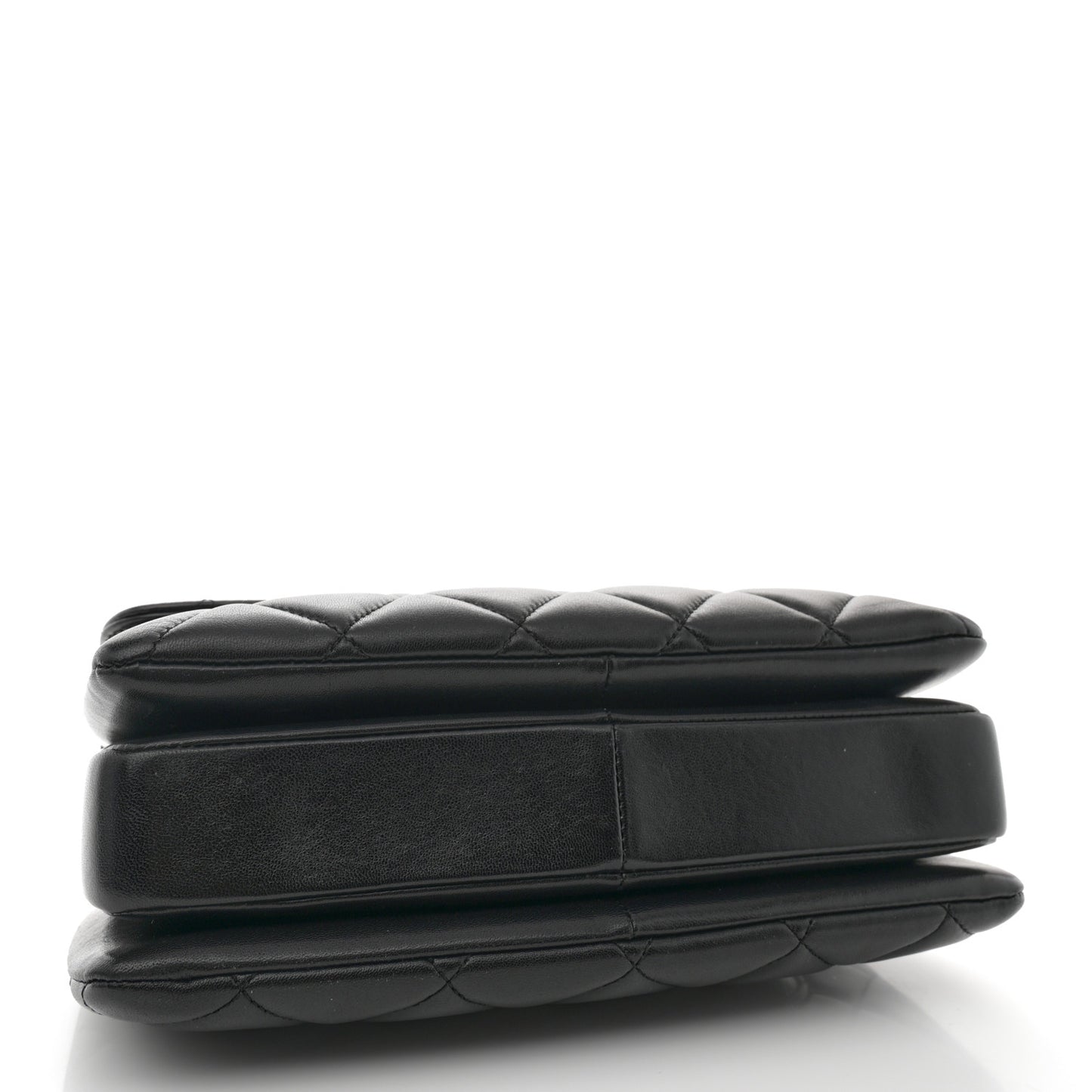 Lambskin Quilted Small Trendy CC Dual Handle Flap Bag Black