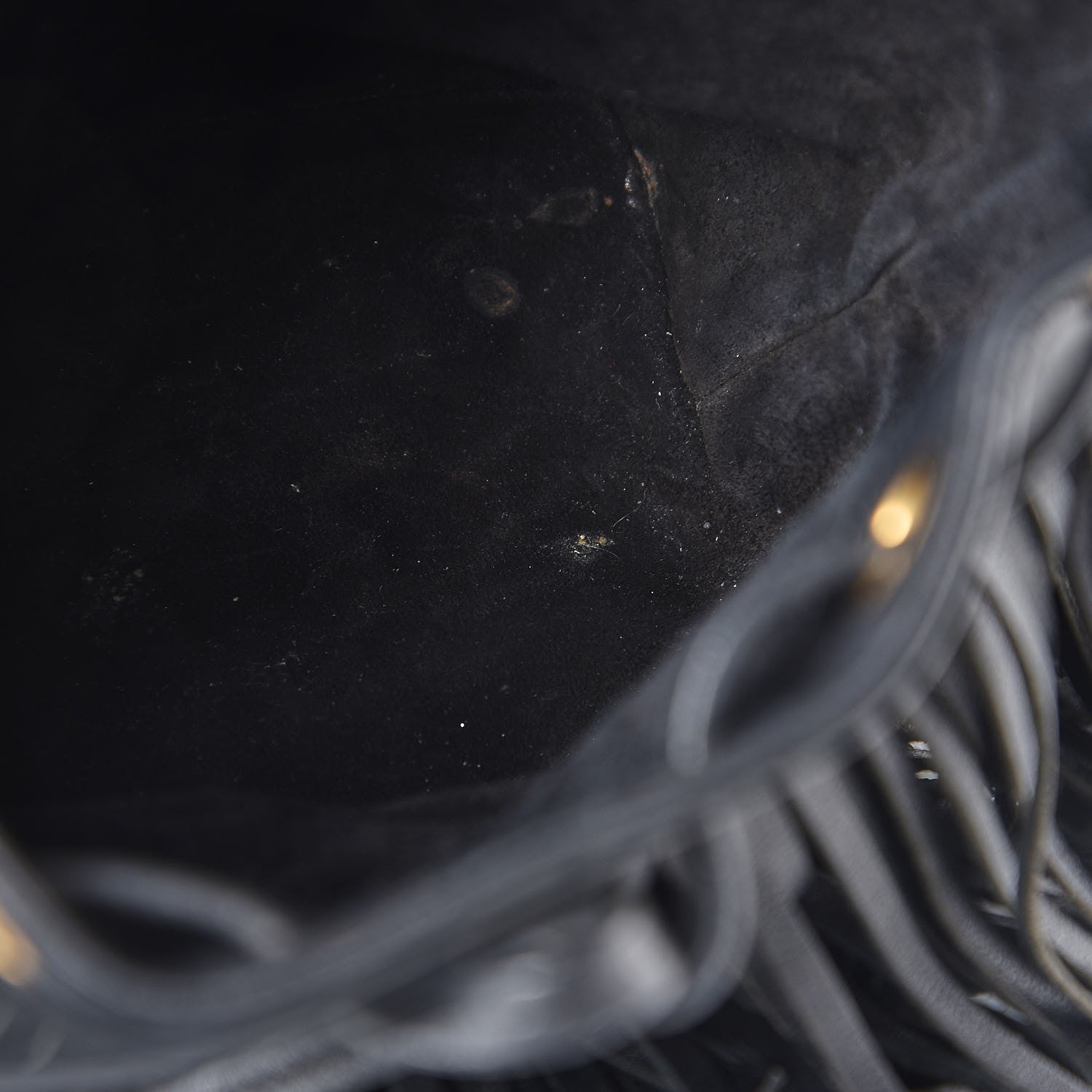 Saint Laurent Calfskin Small Emmanuelle Fringe Bucket Bag Black 10 of 19