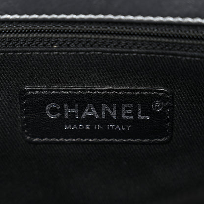 Chanel Metallic Aged Calfskin Quilted Small Coco Handle Flap Charcoal 6 of 10