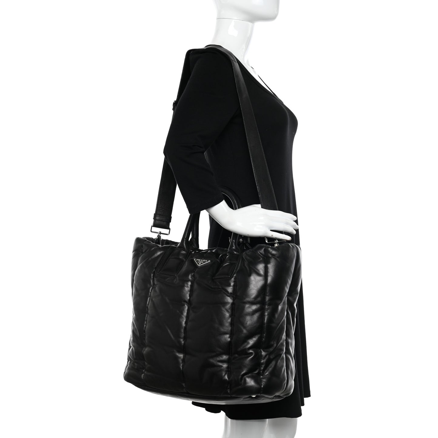Nappa Bomber North South Tote Black