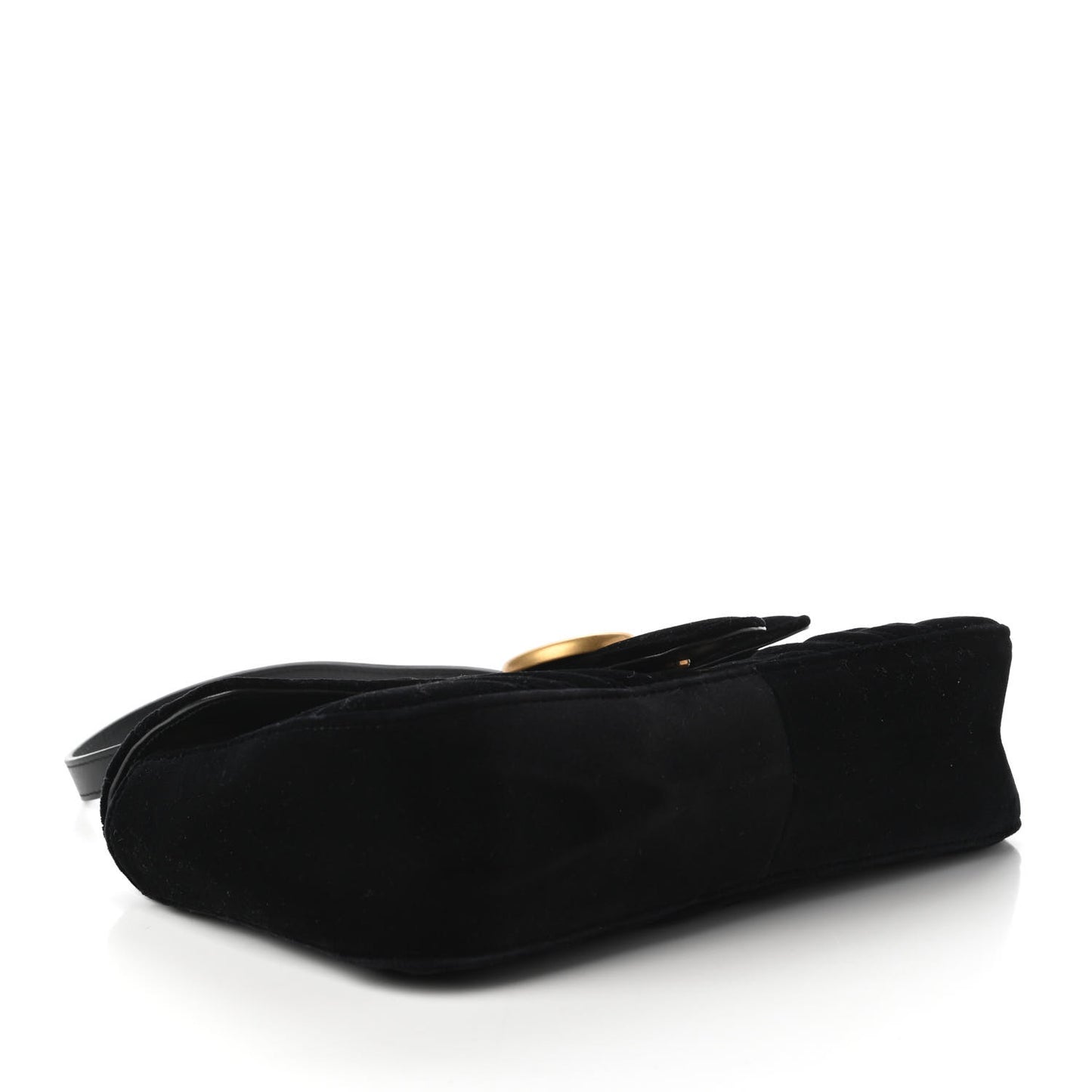 Velvet Matelasse Small GG Marmont Shoulder Bag Black