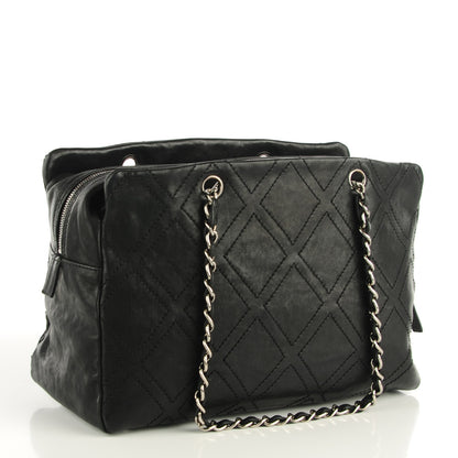 Chanel Calfskin Large Diamond Stitch Tote Black 5 of 8