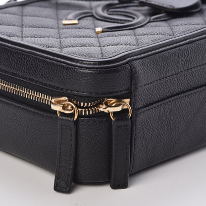 Chanel Caviar Quilted Medium CC Filigree Vanity Case Black 9 of 11
