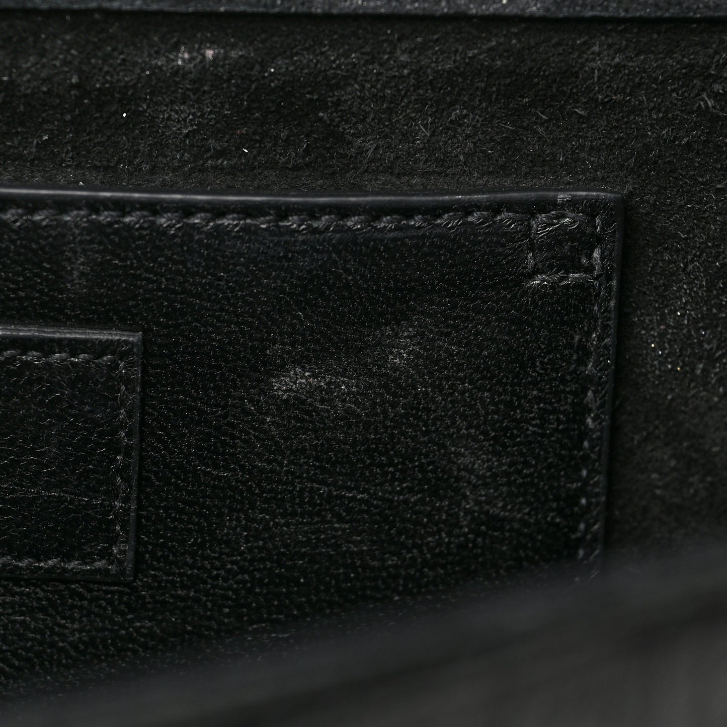 Calfskin Crocodile Embossed Classic Monogram Tassel Clutch Black