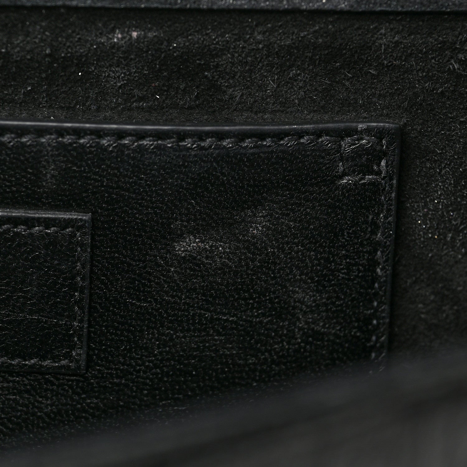 Saint Laurent Calfskin Crocodile Embossed Classic Monogram Tassel Clutch Black 9 of 9