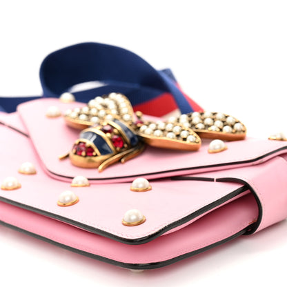 Gucci Nappa Pearl Studded Mini Queen Margaret Broadway Shoulder Bag Sugar Pink 10 of 14