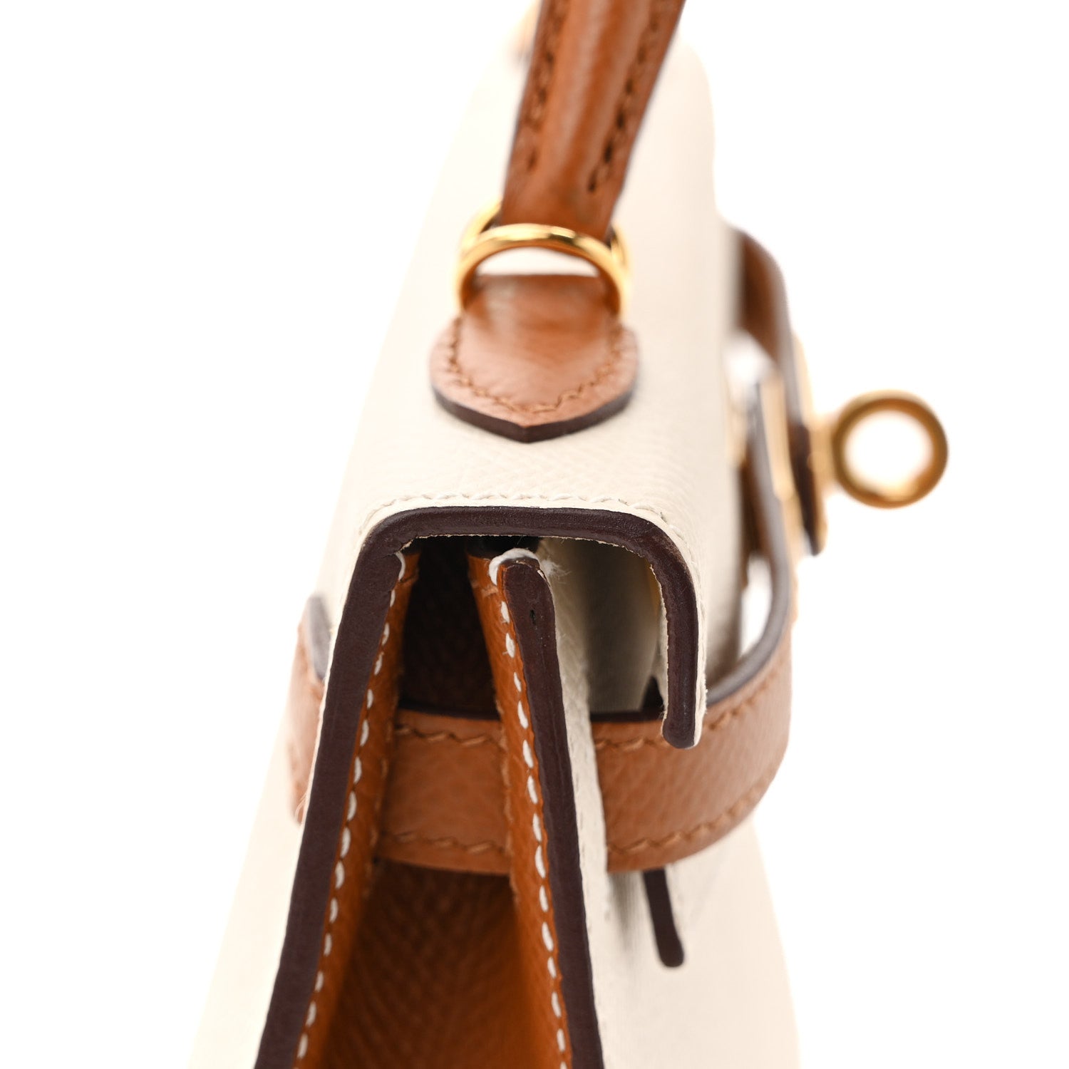 Hermes Epsom Horseshoe Mini Kelly Sellier 20 Craie Gold 13 of 14