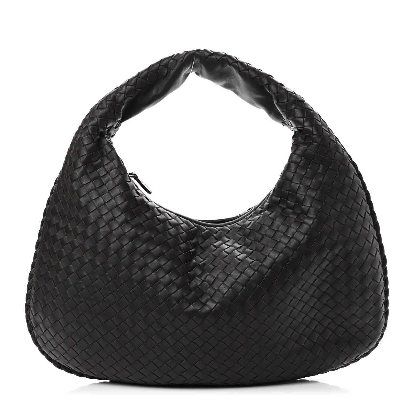 Nappa Intrecciato Medium Veneta Hobo Ebano
