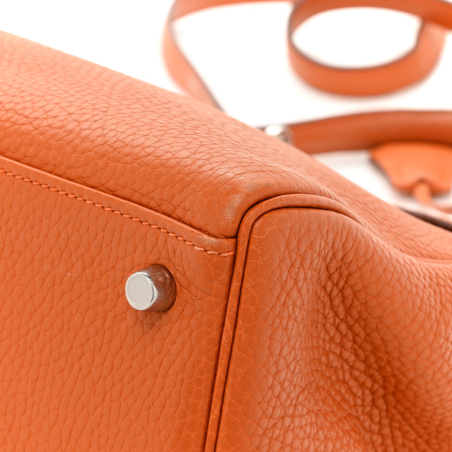 Hermes Taurillon Clemence Kelly Retourne 35 Orange 24 of 26