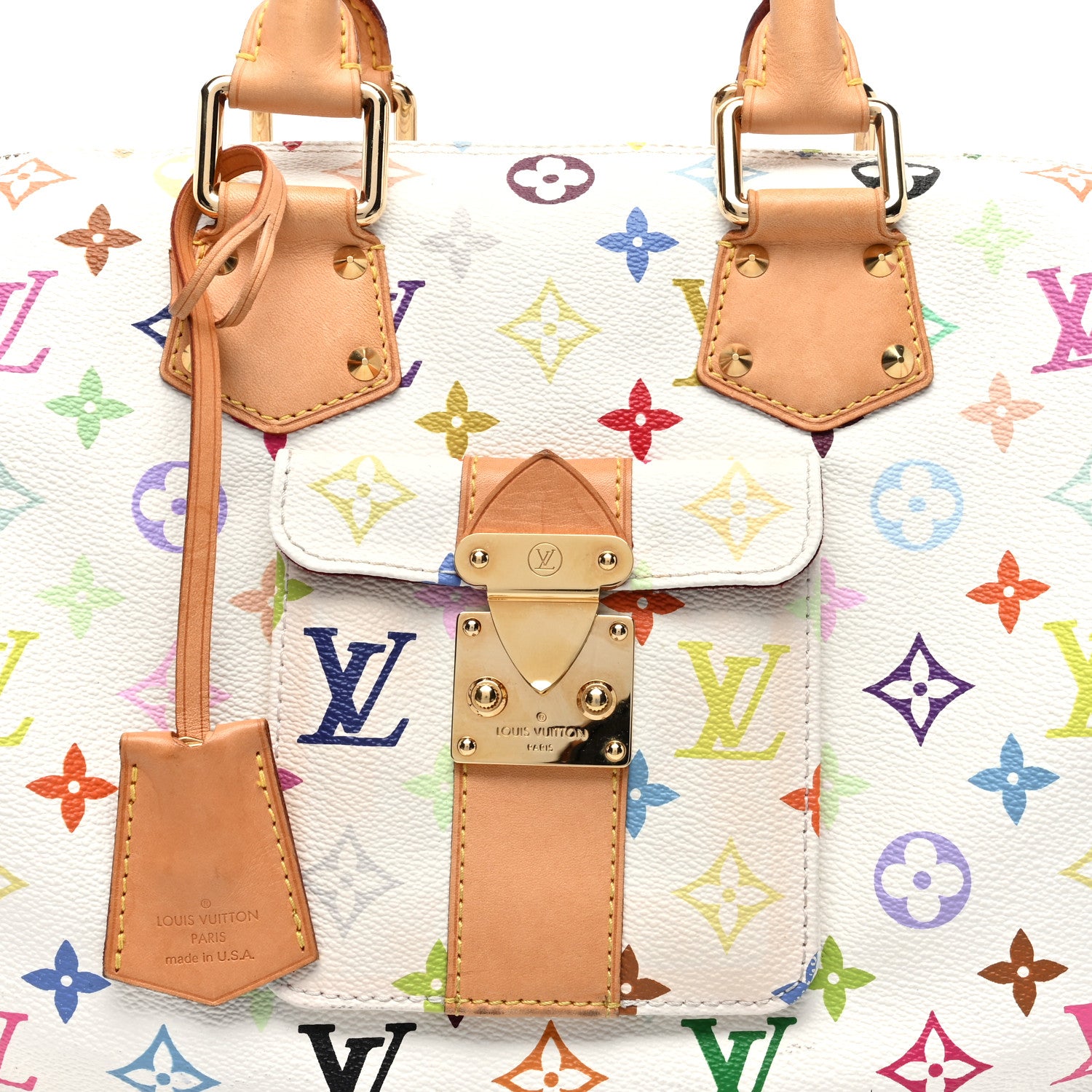 Louis Vuitton Monogram Multicolor Speedy 30 White 7 of 9