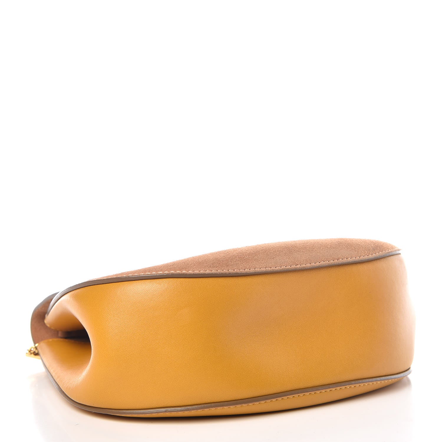 Chloe Suede Smooth Calfskin Drew Shoulder Bag Wet Sand Sunflower 4 of 15