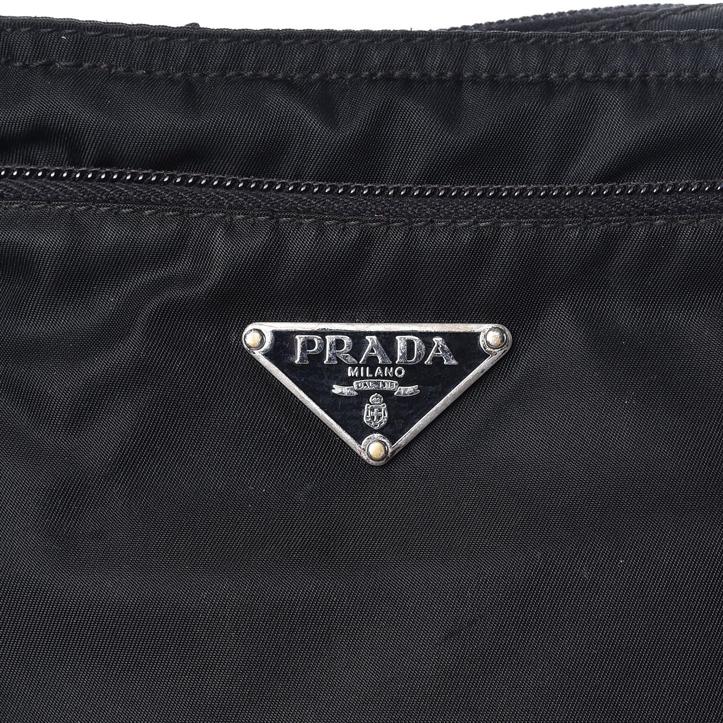 Nylon Small Flat Messenger Bag Black