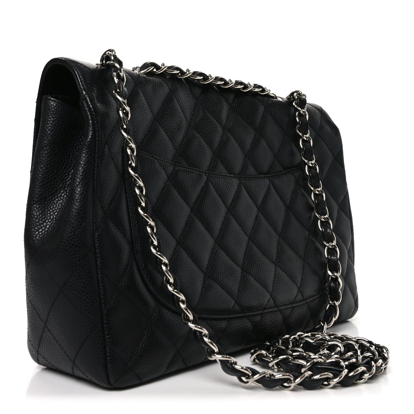 Caviar Quilted Jumbo Single Flap Black