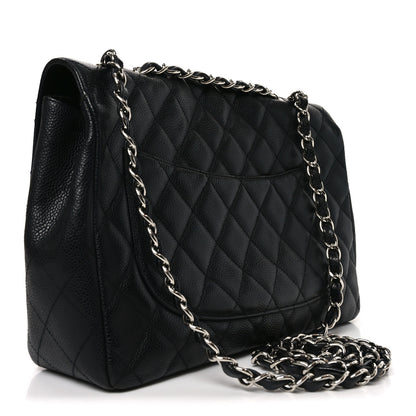 Chanel Caviar Quilted Jumbo Single Flap Black 3 of 10