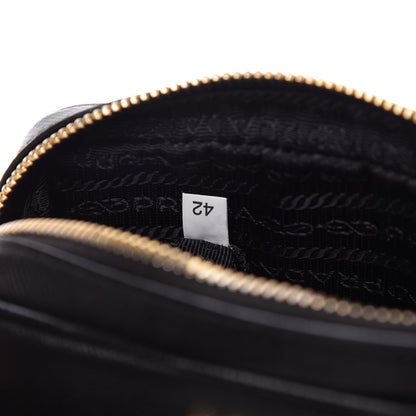 Prada Saffiano Lux Small Camera Crossbody Bag Black 9 of 10