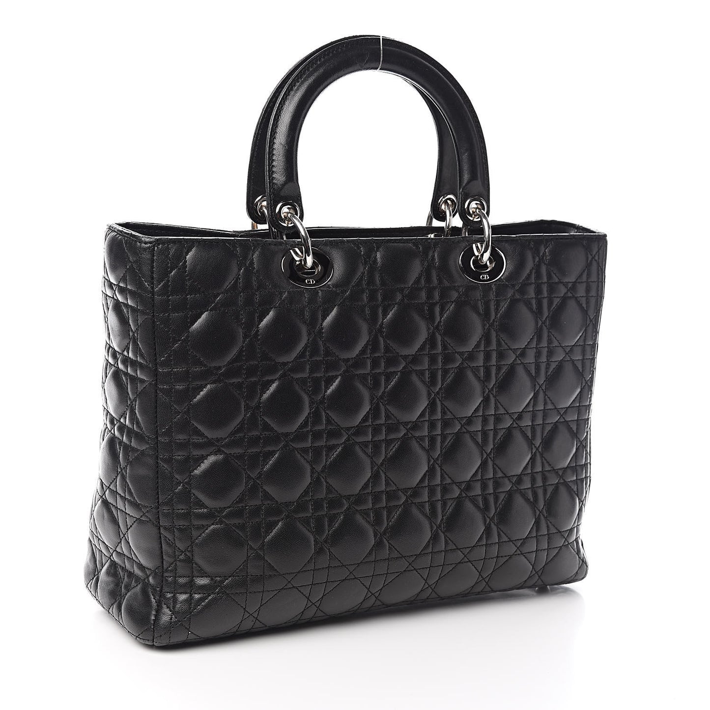 Lambskin Cannage Large Lady Dior Black