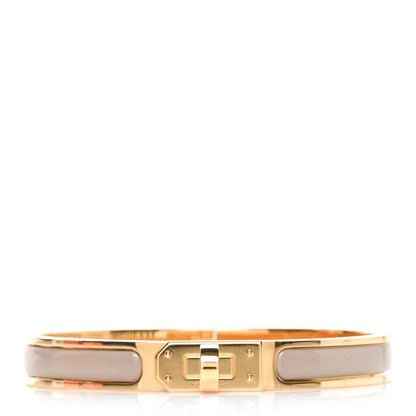 Hermes Enamel Mini Clic Kelly Bracelet GM Marron Glace 1 of 5