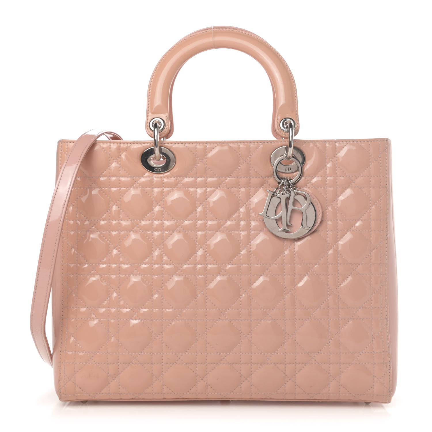 Christian Dior Patent Cannage Large Lady Dior Light Pink 1 of 4