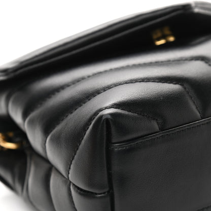 Saint Laurent Calfskin Y Quilted Monogram Toy Loulou Crossbody Bag Black 15 of 15