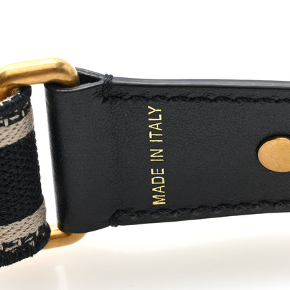 Christian Dior Canvas Embroidered Shoulder Strap Black 3 of 3