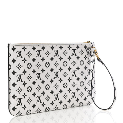 Louis Vuitton Monogram Giant Neverfull MM GM Pochette White 3 of 10