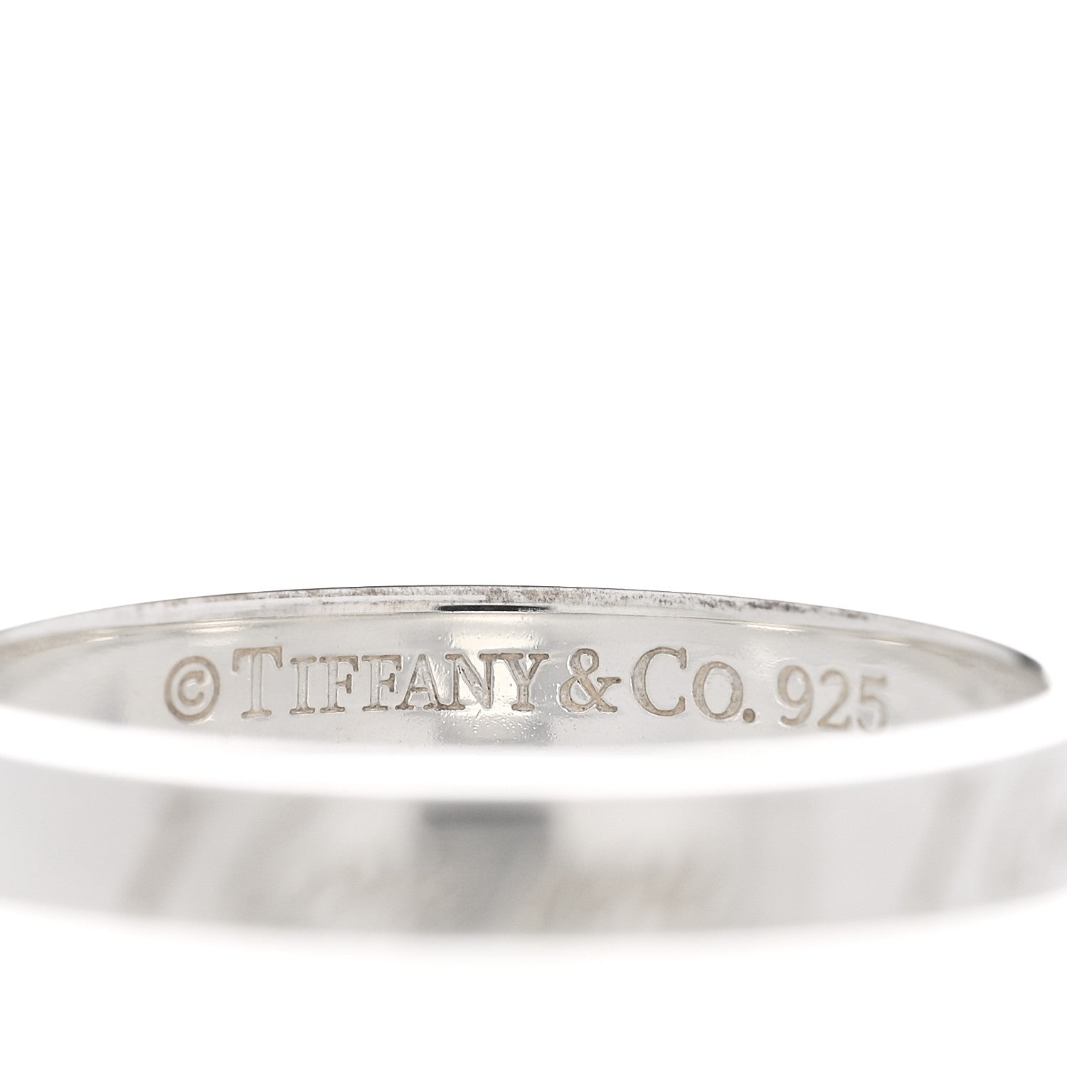 Tiffany Sterling Silver I Love You Band Ring 56 7.5 5 of 5