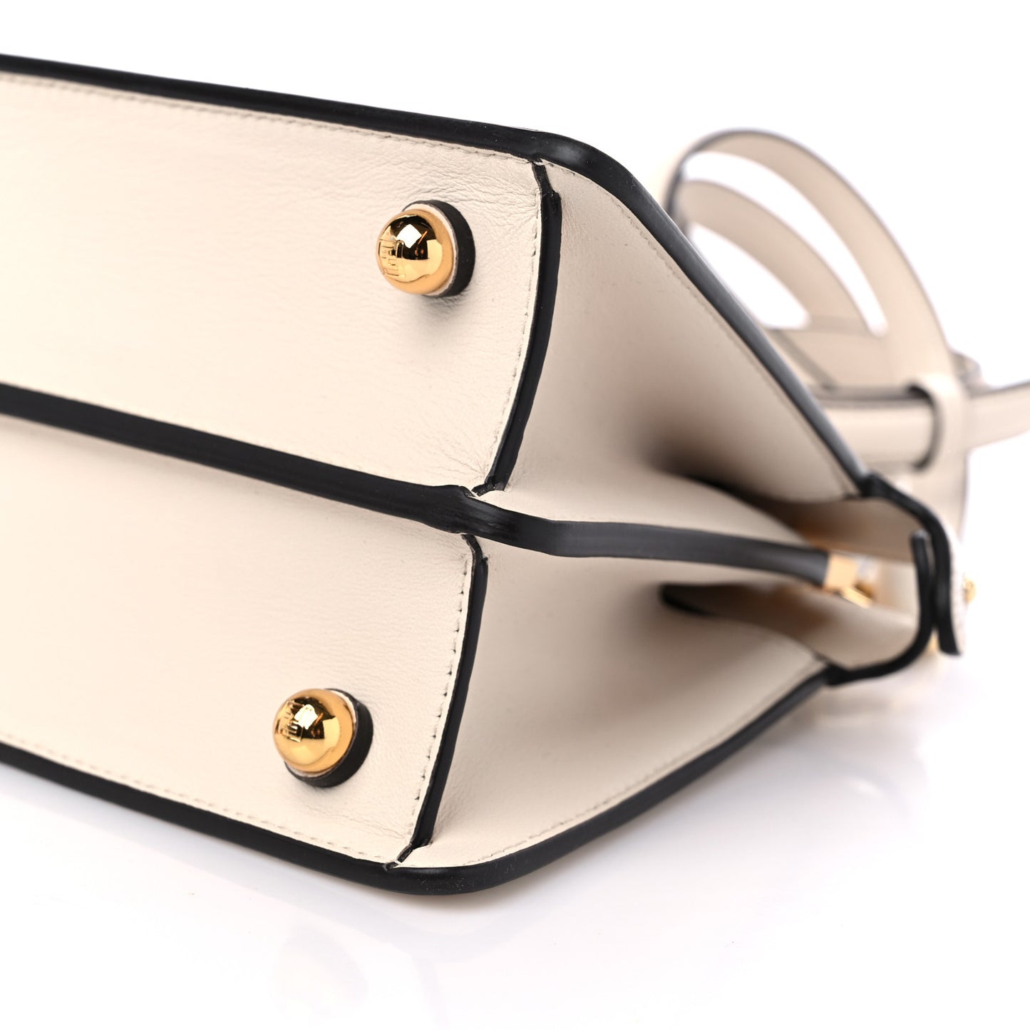 Vitello Seta Shiny Nappa Floral Embroidered Petite Peekaboo I SEE U Satchel Camelia White Ice