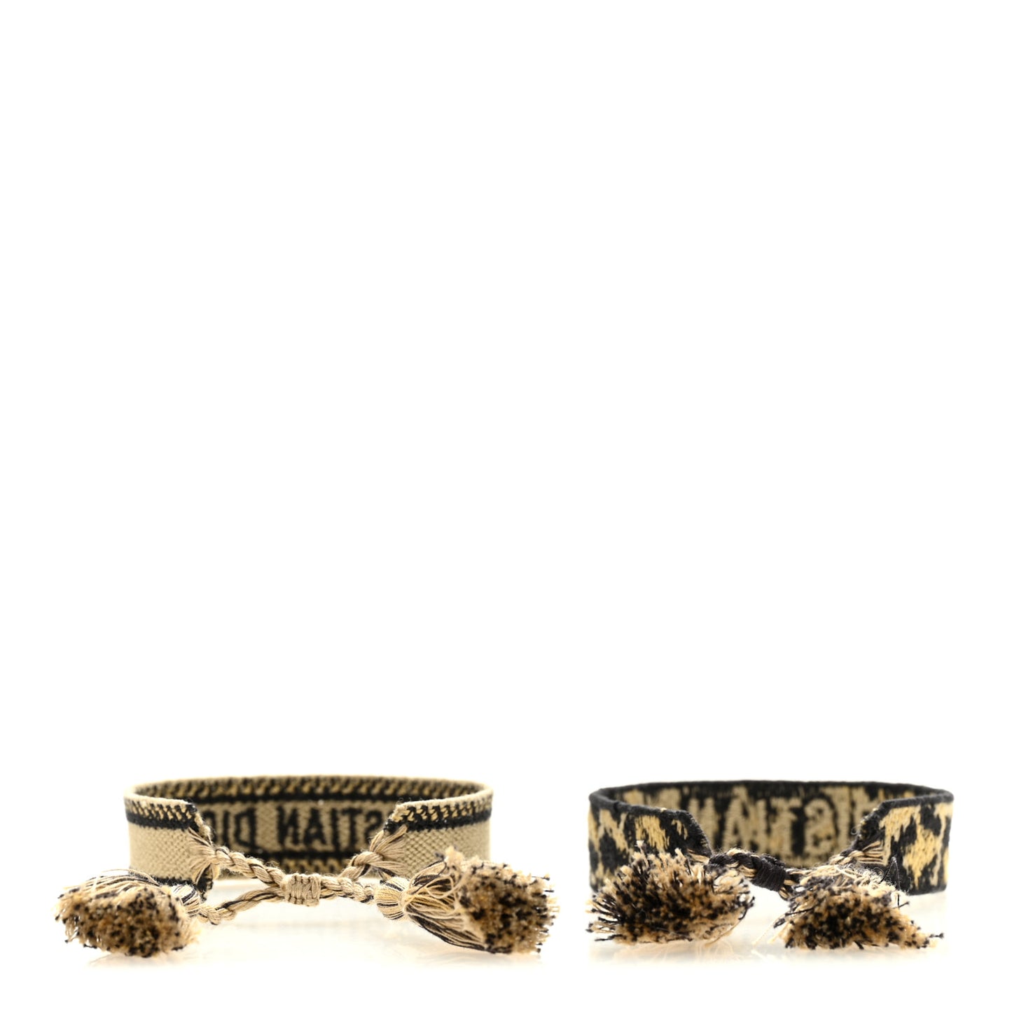 Woven Cotton Mizza Friendship Bracelet Set Beige