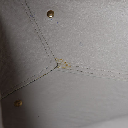 Burberry Signature Grain Calfskin Check Embossed Small Canterbury Tote Aqua Green 7 of 10