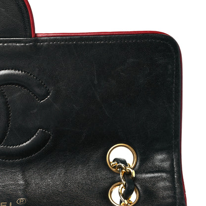 Chanel Lambskin Quilted Bi-Color Small Single Flap Black 12 of 13