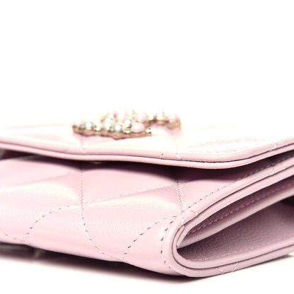 Chanel Caviar Quilted Coco Candy Card Holder On Chain Light Pink 9 of 12