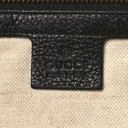 Gucci Grained Calfskin Logo Half Moon Hobo Black 6 of 11